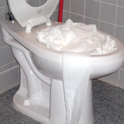 how to clear a clogged toilet without a plunger